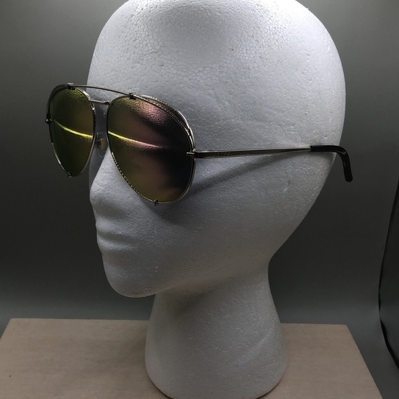 Diff Eyewear Koko pink gold mirrored sunglasses semi oversized.